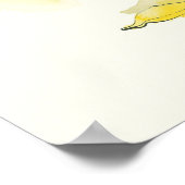 黄色と白のバラ ポスター (角)