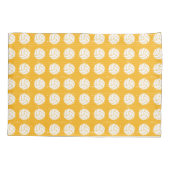 黄色と白のバレーボールパターン枕カバー 枕カバー (裏面)