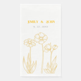 黄色と白のフローラ結婚の