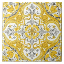 黄色と白のポルトガル語セラミックタイル タイル