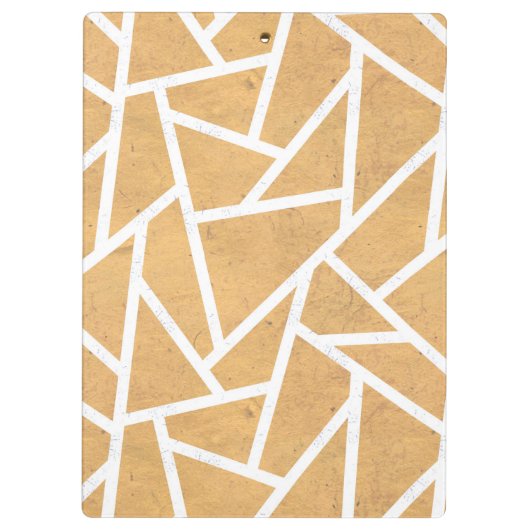 黄色と白のモザイク模様 クリップボード (裏面)