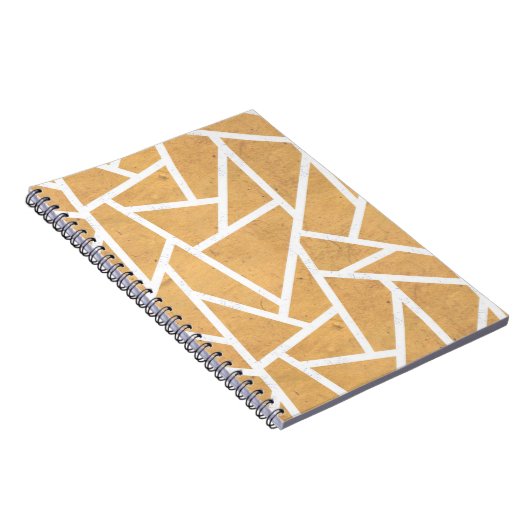 黄色と白のモザイク模様 ノートブック (右側)