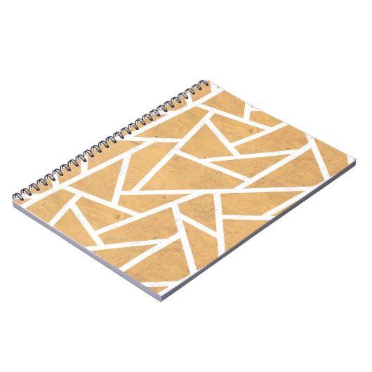 黄色と白のモザイク模様 ノートブック (左側)