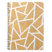 黄色と白のモザイク模様 ノートブック (正面)