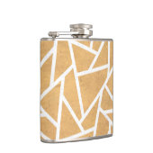 黄色と白のモザイク模様 フラスク (右)