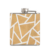 黄色と白のモザイク模様 フラスク (裏面)