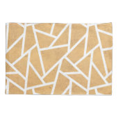 黄色と白のモザイク模様 枕カバー (裏面)