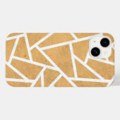 黄色と白のモザイク模様 Case-Mate iPhoneケース (裏面 (横))