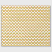黄色と白の三角形 ラッピングペーパー (フラット)