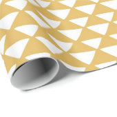 黄色と白の三角形 ラッピングペーパー (ロールコーナー)