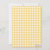 黄色と白の千鳥格子のベビーシャワー招待状 招待状 (裏面)