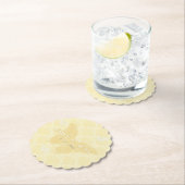 黄色と白の国の蝶結婚の ペーパーコースター (インサイチュ)