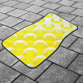 黄色と白の幾何学的 カーマット