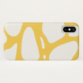 黄色と白の抽象デザインiphone xケース Case-Mate iPhoneケース (裏面(横))