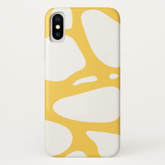 黄色と白の抽象デザインiphone xケース Case-Mate iPhoneケース (裏面)