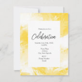 黄色と白の抽象芸術 招待状 (正面)