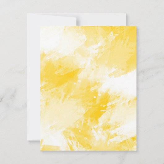 黄色と白の抽象芸術 招待状 (裏面)