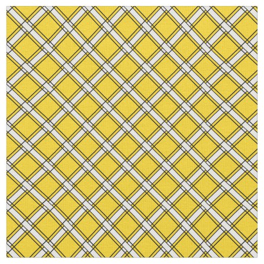 黄色と白の格子模様 ファブリック (クローズアップ)