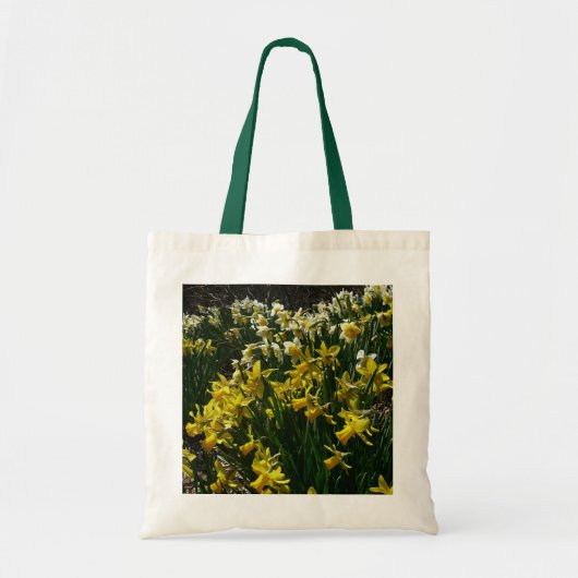 黄色と白の水仙の春の花 トートバッグ (正面)