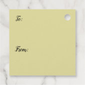 黄色と白の水仙の春の花 フェイバータグ (裏面)