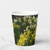 黄色と白の水仙の春の花 紙コップ (正面)