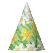 黄色と白の水仙の春 パーティーハット (左)