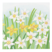 黄色と白の水仙の春 フォトキューブ (右)