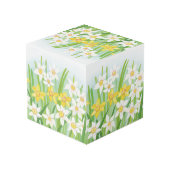 黄色と白の水仙の春 フォトキューブ (裏面アングル)