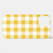 黄色と白の水牛の格子柄のギンガム Case-Mate iPhoneケース (裏面 (横))