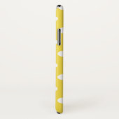 黄色と白の水玉模様パーソナライズされた名 Case-Mate iPhoneケース (裏面/右)