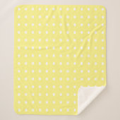 黄色と白の水玉模様 シェルパブランケット (正面)