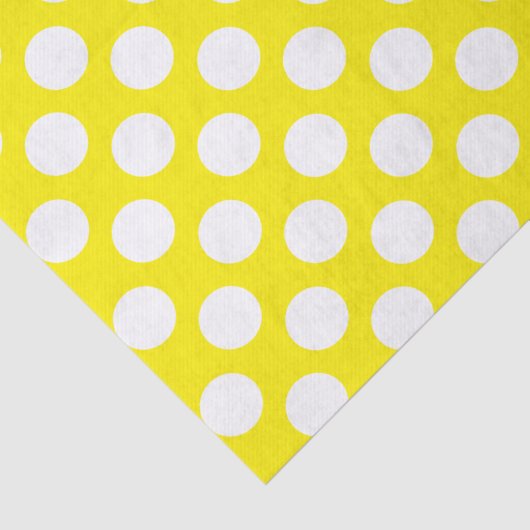 黄色と白の水玉模様 薄葉紙 (詳細)