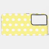 黄色と白の水玉模様 SAMSUNG GALAXYケース (左側面)