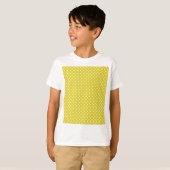 黄色と白の水玉模様 Tシャツ (正面フル)