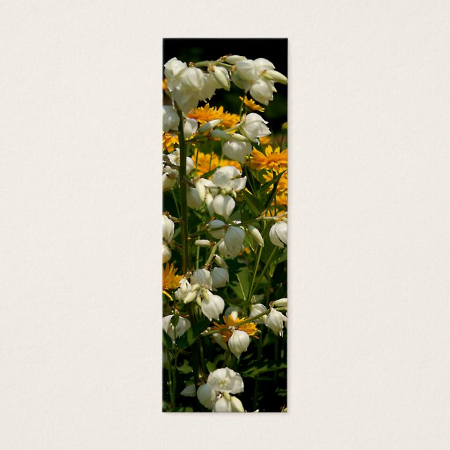 黄色と白の花 – ブックマーカー (正面)