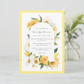 黄色と白の花 | 追悼カード 招待状 (スタンド正面)