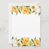 黄色と白の花 | 追悼カード 招待状 (裏面)