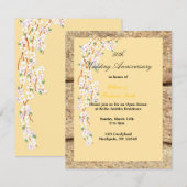 黄色と白の花 50周年 招待状 (正面/裏面)