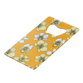 黄色と白の蘭の花 クレジットカード栓抜き (裏面アングル)