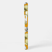 黄色と白の蘭の花 iPhoneケース (左側面)