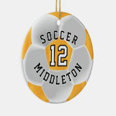 *黄色と白の金ゴールドボール セラミックオーナメント (右)