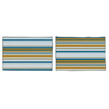 黄色と白の青ストライプ色