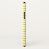 黄色と白ストライプのパーソナライズされた名前 Case-Mate iPhoneケース (裏面/右)