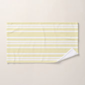 黄色と白ストライプ色 バスタオルセット (ハンドタオル)