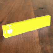 黄色と白リンゴ デスクネームプレート (側面)