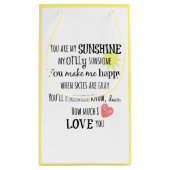 黄色と白；あなたは私の太陽 スモールペーパーバッグ (裏面)