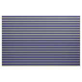 黄色と真夜中の青い線のパターン ファブリック (ファットクウォーター)