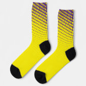 黄色と紫のグラデーション模様のソックス ソックス (左)