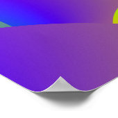 黄色と紫のスパイラルポスター ポスター (角)