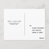 黄色と紫のデイジー花柄イラスト ポストカード (裏面)